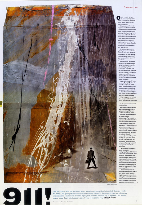 New York 911&nbsp;&nbsp;&nbsp;&nbsp;2001&nbsp;&nbsp;&nbsp;&nbsp;(Rzeczpospolita Sunday Magazine, Poland)