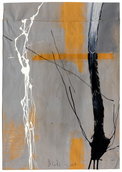 Koperta III&nbsp;&nbsp;&nbsp;&nbsp;2001&nbsp;&nbsp;&nbsp;&nbsp;biel gruntowa i kredka olejowa na kopercie manila&nbsp;&nbsp;&nbsp;&nbsp;71,5 x 49,5cm
