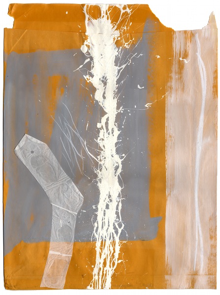 Koperta V&nbsp;&nbsp;&nbsp;&nbsp;2001&nbsp;&nbsp;&nbsp;&nbsp;biel gruntowa i kredka olejowa na kopercie manila&nbsp;&nbsp;&nbsp;&nbsp;71,5 x 49,5cm