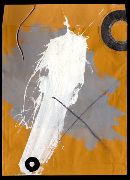 Koperta VII&nbsp;&nbsp;&nbsp;&nbsp;2001&nbsp;&nbsp;&nbsp;&nbsp;biel gruntowa i kredka olejowa na kopercie manila&nbsp;&nbsp;&nbsp;&nbsp;56 x 41cm