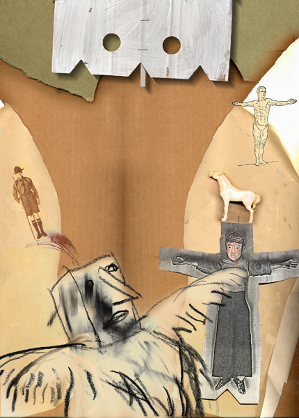 Kawafis&nbsp;&nbsp;&nbsp;&nbsp;2004&nbsp;&nbsp;&nbsp;&nbsp;kredka olejowa i collage&nbsp;&nbsp;&nbsp;&nbsp;40 x 30cm