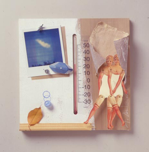 Temperatura rośnie&nbsp;&nbsp;&nbsp;&nbsp;1997&nbsp;&nbsp;&nbsp;&nbsp;akryl i collage&nbsp;&nbsp;&nbsp;&nbsp;30 x 30cm