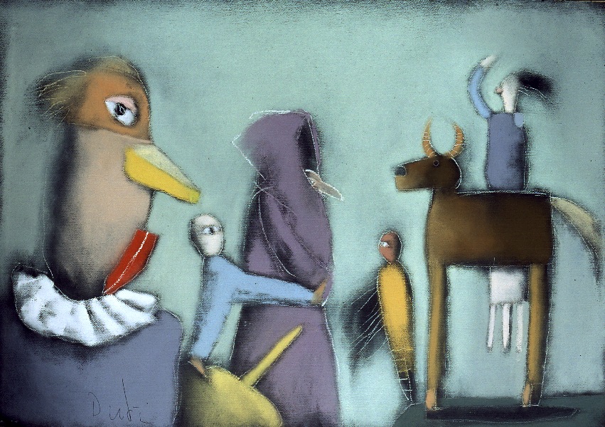 Oczekiwanie I&nbsp;&nbsp;&nbsp;&nbsp;1996&nbsp;&nbsp;&nbsp;&nbsp;kredka olejowa i pastel&nbsp;&nbsp;&nbsp;&nbsp;70 x 100cm