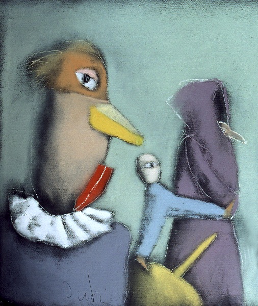 Oczekiwanie II&nbsp;&nbsp;&nbsp;&nbsp;1996&nbsp;&nbsp;&nbsp;&nbsp;kredka olejowa i pastel&nbsp;&nbsp;&nbsp;&nbsp;100 x 70cm