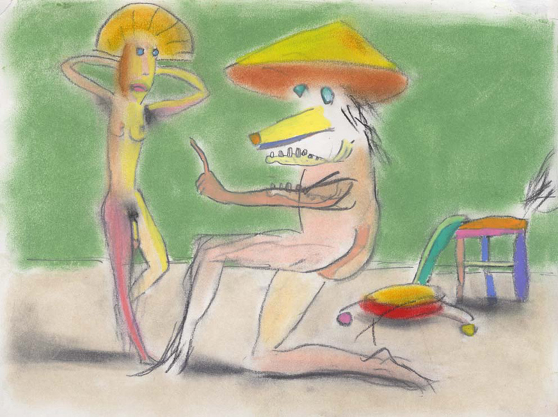 Można?&nbsp;&nbsp;&nbsp;&nbsp;kredka olejowa i pastel&nbsp;&nbsp;&nbsp;&nbsp;50 x 70cm