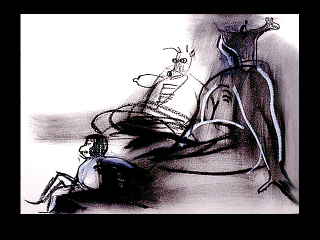 Dibujos espanoles XXIII&nbsp;&nbsp;&nbsp;&nbsp;1994&nbsp;&nbsp;&nbsp;&nbsp;kredka olejowa&nbsp;&nbsp;&nbsp;&nbsp;24 x 30,5cm