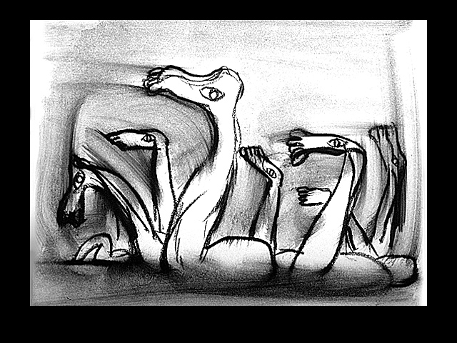 Dibujos espanoles XXIV&nbsp;&nbsp;&nbsp;&nbsp;1994&nbsp;&nbsp;&nbsp;&nbsp;kredka olejowa&nbsp;&nbsp;&nbsp;&nbsp;24 x 30,5cm