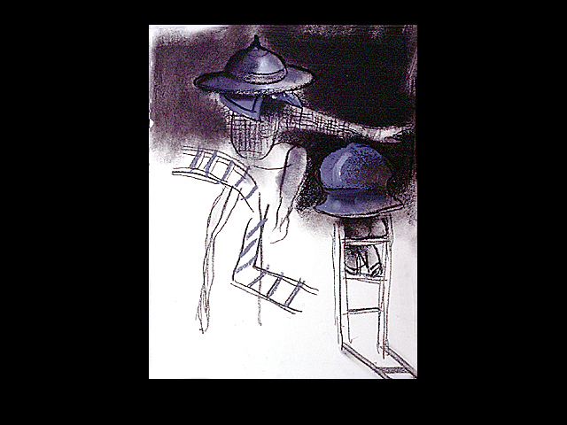 Dibujos espanoles XXV&nbsp;&nbsp;&nbsp;&nbsp;1994&nbsp;&nbsp;&nbsp;&nbsp;kredka olejowa&nbsp;&nbsp;&nbsp;&nbsp;24 x 30,5cm