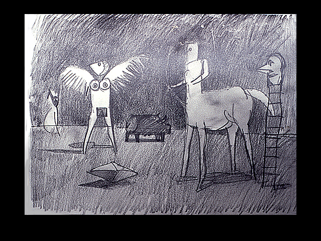 Dibujos espanoles XXX&nbsp;&nbsp;&nbsp;&nbsp;1994&nbsp;&nbsp;&nbsp;&nbsp;kredka olejowa&nbsp;&nbsp;&nbsp;&nbsp;24 x 30,5cm