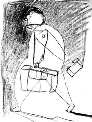 Odchodząc&nbsp;&nbsp;&nbsp;&nbsp;1993&nbsp;&nbsp;&nbsp;&nbsp;kredka olejowa&nbsp;&nbsp;&nbsp;&nbsp;30,5 x 24cm