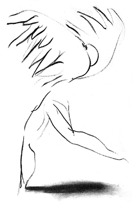 Zaburzony anioł&nbsp;&nbsp;&nbsp;&nbsp;1990&nbsp;&nbsp;&nbsp;&nbsp;kredka olejowa&nbsp;&nbsp;&nbsp;&nbsp;41,5 x 29cm