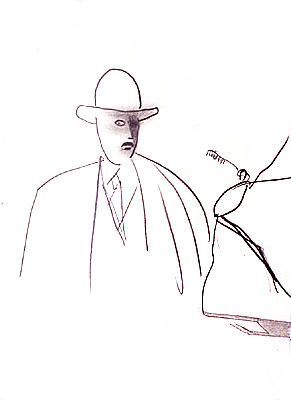 Gombrowicz w Gilbertsville&nbsp;&nbsp;&nbsp;&nbsp;1989&nbsp;&nbsp;&nbsp;&nbsp;kredka olejowa&nbsp;&nbsp;&nbsp;&nbsp;30,5 x 24cm