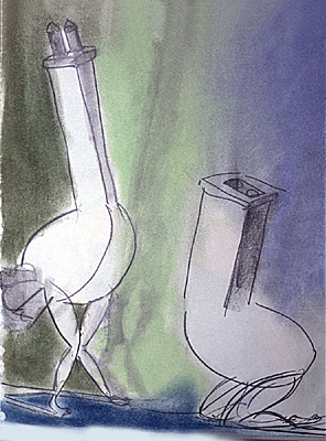 Przepalając czas II&nbsp;&nbsp;&nbsp;&nbsp;1990&nbsp;&nbsp;&nbsp;&nbsp;kredka olejowa&nbsp;&nbsp;&nbsp;&nbsp;30,5 x 24cm