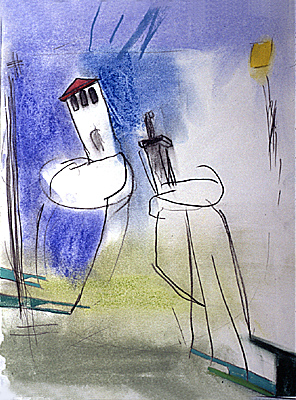 Przepalając czas III&nbsp;&nbsp;&nbsp;&nbsp;1990&nbsp;&nbsp;&nbsp;&nbsp;kredka olejowa&nbsp;&nbsp;&nbsp;&nbsp;30,5 x 24cm