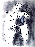 Spotkanie ciał&nbsp;&nbsp;&nbsp;&nbsp;kredka olejowa&nbsp;&nbsp;&nbsp;&nbsp;30,5 x 24cm