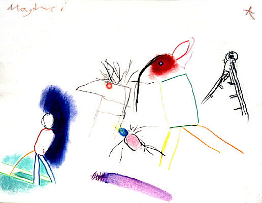 Wszyscy ludzie prezydenta II&nbsp;&nbsp;&nbsp;&nbsp;1991&nbsp;&nbsp;&nbsp;&nbsp;kredka olejowa i pastel&nbsp;&nbsp;&nbsp;&nbsp;50 x 65cm