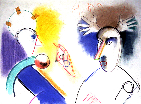 Zaloty&nbsp;&nbsp;&nbsp;&nbsp;1983 &nbsp;&nbsp;&nbsp;&nbsp;kredka olejowa&nbsp;&nbsp;&nbsp;&nbsp;50 x 70cm