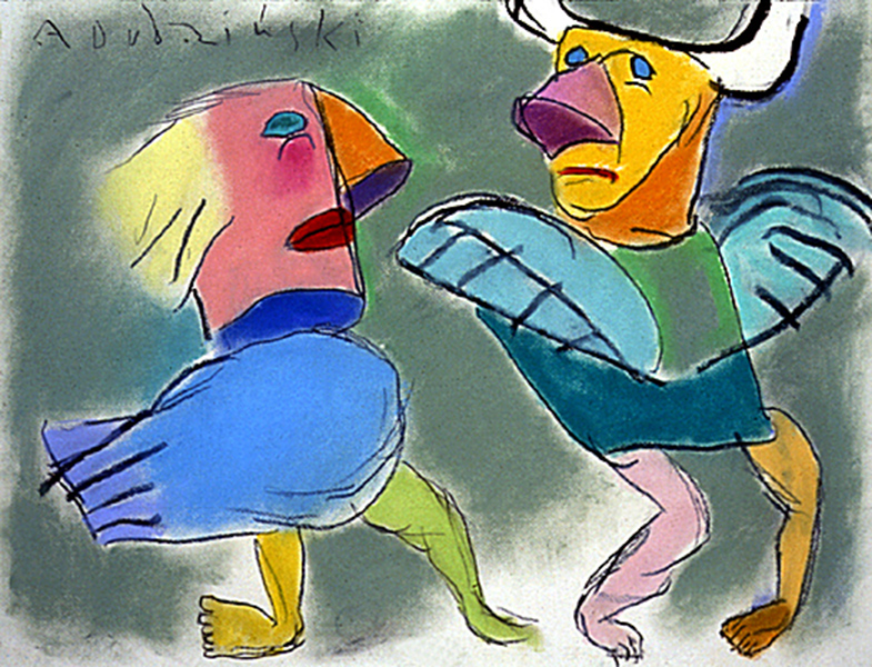 Po ptakach I&nbsp;&nbsp;&nbsp;&nbsp;1992&nbsp;&nbsp;&nbsp;&nbsp;pastel i kredka olejowa&nbsp;&nbsp;&nbsp;&nbsp;50 x 65cm