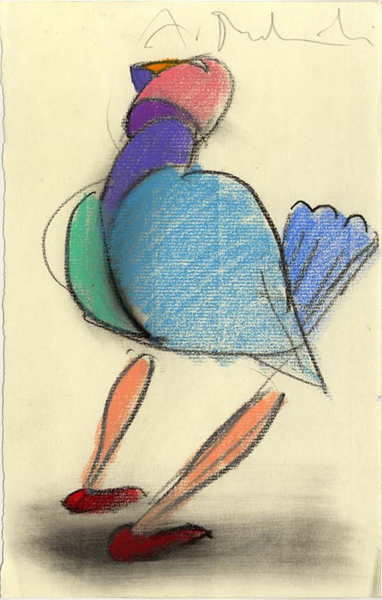 Po ptakach II&nbsp;&nbsp;&nbsp;&nbsp;1992&nbsp;&nbsp;&nbsp;&nbsp;pastel i kredka olejowa&nbsp;&nbsp;&nbsp;&nbsp;31 x 24,5cm