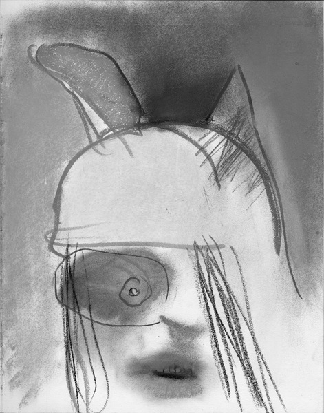 Portret z niepamięci #1&nbsp;&nbsp;&nbsp;&nbsp;1990 - 1999&nbsp;&nbsp;&nbsp;&nbsp;kredka olejowa&nbsp;&nbsp;&nbsp;&nbsp;31 x 24cm