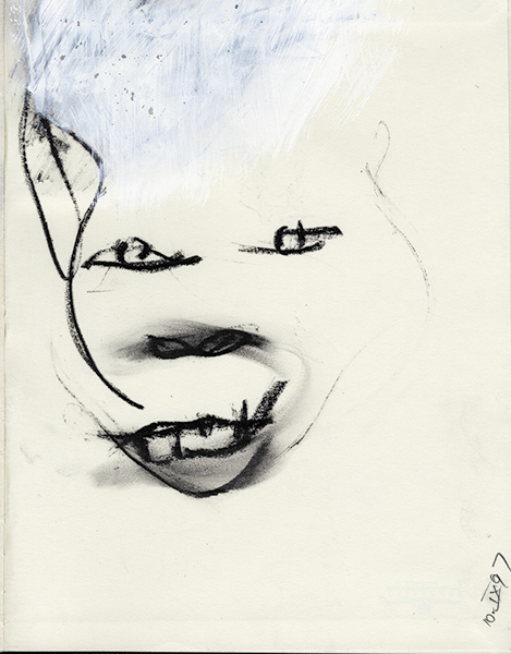Portret z niepamięci #14&nbsp;&nbsp;&nbsp;&nbsp;1990 - 1999&nbsp;&nbsp;&nbsp;&nbsp;kredka olejowa&nbsp;&nbsp;&nbsp;&nbsp;31 x 24cm