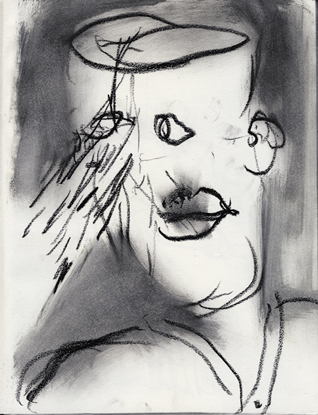 Portret z niepamięci #16&nbsp;&nbsp;&nbsp;&nbsp;1990 - 1999&nbsp;&nbsp;&nbsp;&nbsp;kredka olejowa&nbsp;&nbsp;&nbsp;&nbsp;31 x 24cm