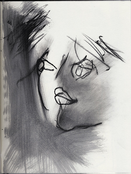 Portret z niepamięci #22&nbsp;&nbsp;&nbsp;&nbsp;1990 - 1999&nbsp;&nbsp;&nbsp;&nbsp;kredka olejowa&nbsp;&nbsp;&nbsp;&nbsp;31 x 24cm