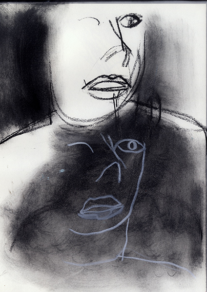Portret z niepamięci #37&nbsp;&nbsp;&nbsp;&nbsp;1990 - 1999&nbsp;&nbsp;&nbsp;&nbsp;kredka olejowa&nbsp;&nbsp;&nbsp;&nbsp;31 x 24cm