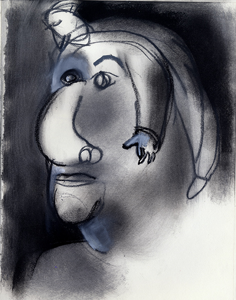 Portret z niepamięci #38&nbsp;&nbsp;&nbsp;&nbsp;1990 - 1999&nbsp;&nbsp;&nbsp;&nbsp;kredka olejowa&nbsp;&nbsp;&nbsp;&nbsp;31 x 24cm