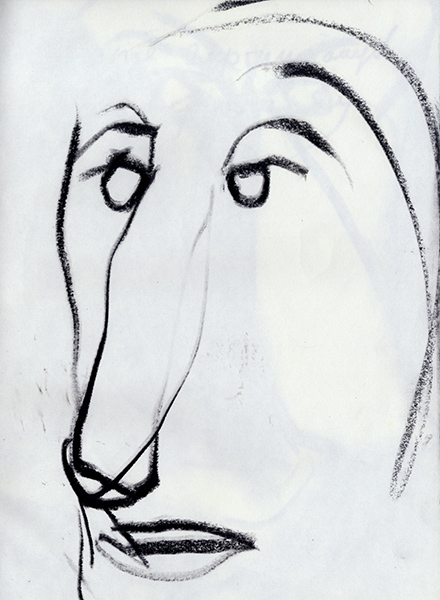 Portret z niepamięci #39&nbsp;&nbsp;&nbsp;&nbsp;1990 - 1999&nbsp;&nbsp;&nbsp;&nbsp;kredka olejowa&nbsp;&nbsp;&nbsp;&nbsp;31 x 24cm